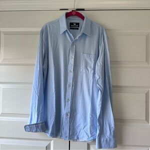 Buttercloth Light Blue Pinstriped Men's Dress Shirt